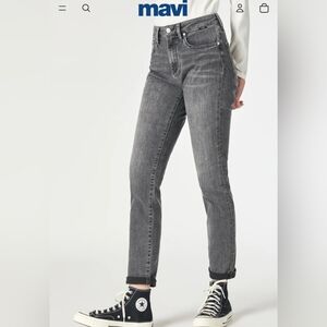 Mavi Kathleen High Rise Slim Boyfriend Grey Denim Jeans Size 26/30 New With Tags
